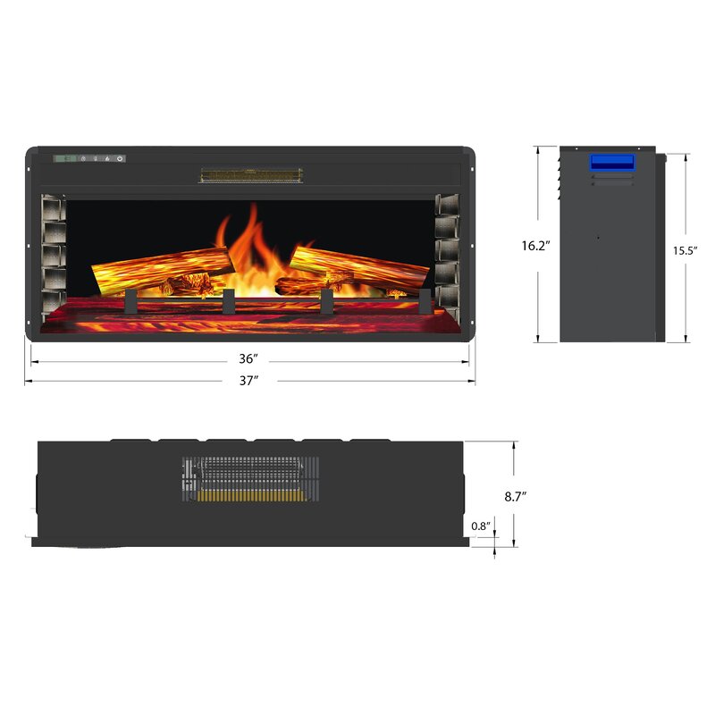 Akdy 36 W Electric Fireplace Insert And Reviews Wayfair